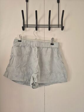 Zara Light Green Elastic-Waist Shorts